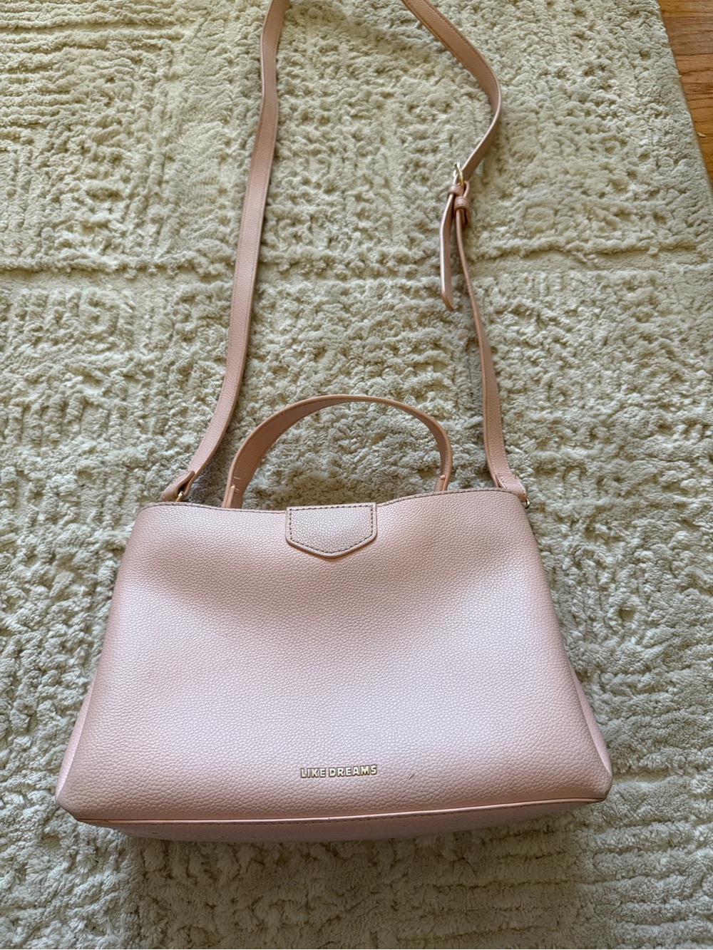 Like Dreams Blush Pink Crossbody Tote